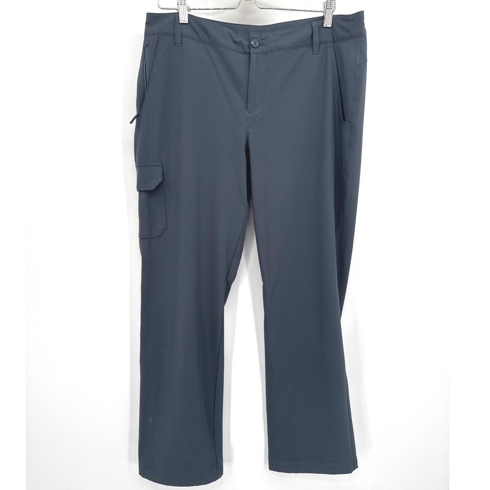 Eddie Bauer Women Pants 12 Gray Fleece Lined Guide Pro Cargo Hiking Outdoor